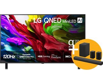 LG-55QNED85A6C.AEU + NS40TR-LG 55" QNED85A 4K Mini LED Smart TV med soundbar-46–55 tommer