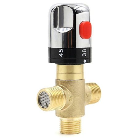 Termostatblandare, duschblandare med G 1/2-anslutning, varmt och kallt vatten