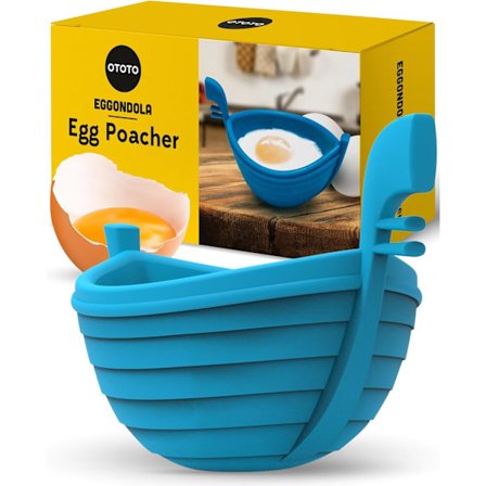 Egg Poacher av - Kokt Egg Silikon Eggkoker - Gondola Egg Silikon Poacher for Tilberedning av Egg - Kjøkken Eggkoker