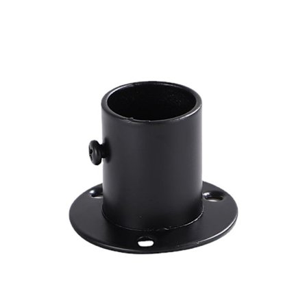 Set med 4 gardinstångsbeslag i rostfritt stål för gardinstång (svart)