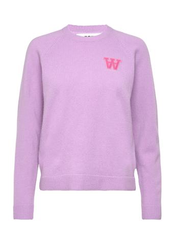 Asta Lambswool Jumper Pulllover Lila Double A By Wood Wood
