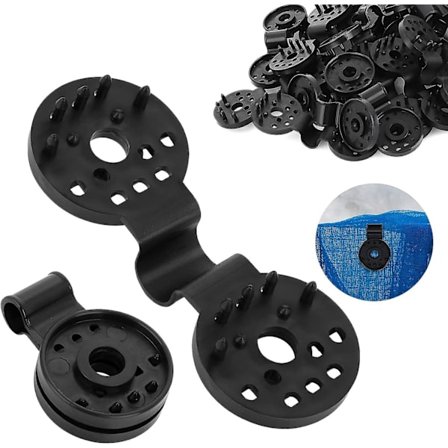 20 stk. Festeklips for personvernskjerm, spesialklips med malje, festeklips for skjerm, blendingsduk, gjerdeduk, vindskjerm, vindtett nett, skygge Ne