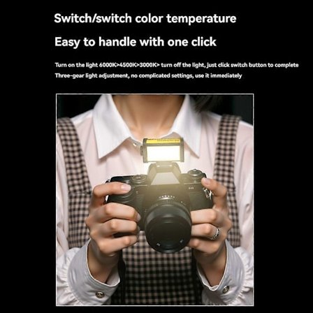 Mini LED Lys 3000/4500/6000K 3 Farvetemperatur til Kameraobjektiv Fotografering Vlog Livestreaming m