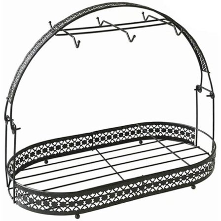 Kahvimuki-teline, mukiteline, lautasjärjestäjä, taottu rautakupin kuivausteline, hylly