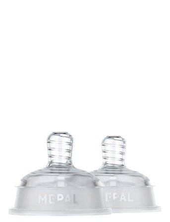 Mepal Flaskesutter Slow Mio 2 Stk. - Nude - 6.5X6.5X9.5CM