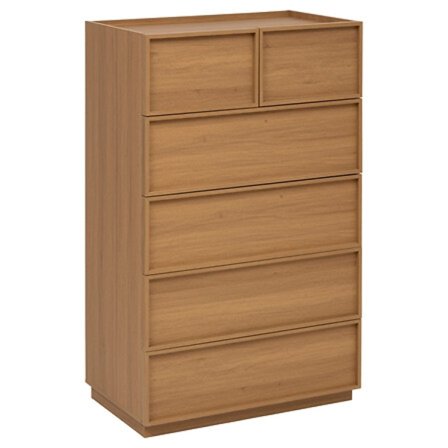 Kommode med 6 skuffer, højde 127 cm
