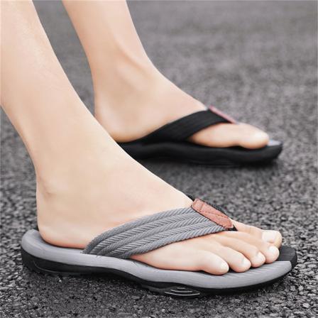 Korkealaatuinen tila mies varvastossut sommar strand tofflor Breat black 44