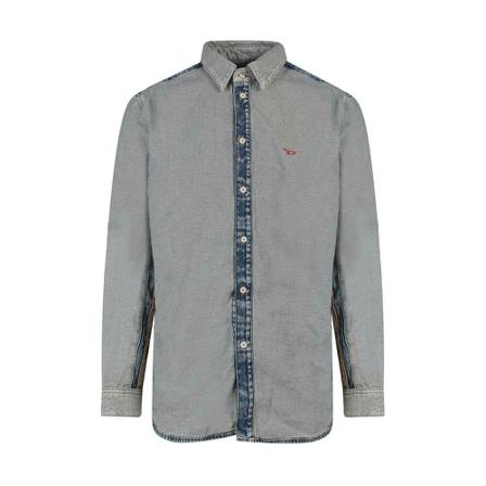 Diesel, Casual Shirts Blauw, Heren, Maat:S