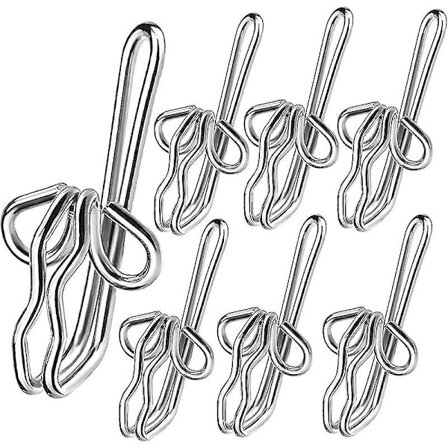 Metal Gardin Kroge, Heavy Duty (pakke med 100) Metal Gardin Krog, Sølv Metal Gardin Kroge Gardiner, Draperier, Blyantfolder. (penge)