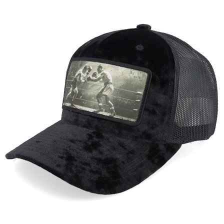 Calza Pennello - Sort trucker Kasket - Classic Boxing Match Velvet Black A-Frame Trucker @ Hatstore