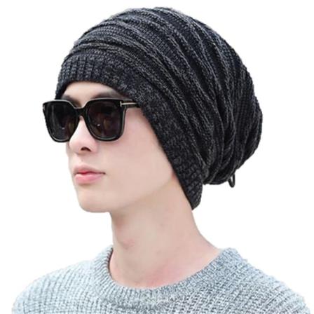 Multifunktionell vintermössa/halsduk - Svart