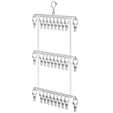 Sokketørrestativ, egnet til undertøj, sokker og små beklædningsgenstande, tørrestativ i rustfrit stål