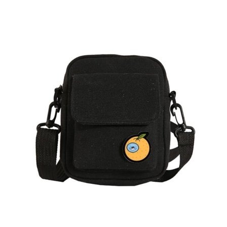 Axelremsväska Canvasväska SVART Svart