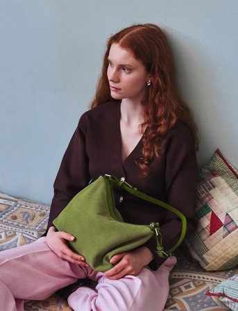 Becksöndergaard Suede Ginni Medi Bag - Green - ONE SIZE