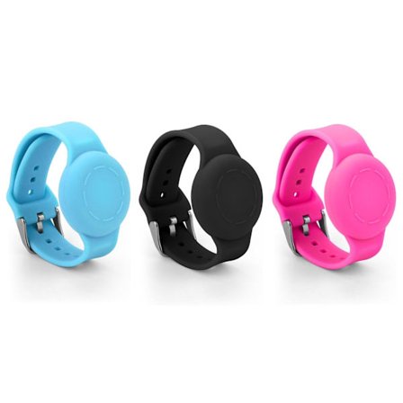 Waterproof AirTag Bracelet for Kids - Silicone Wristband Pink