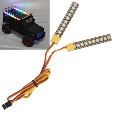 10 LED Farverige Lysbjælke Taglampe til TRX4/SCX10 D90 90046 1/10 RC Bil Tilbehør