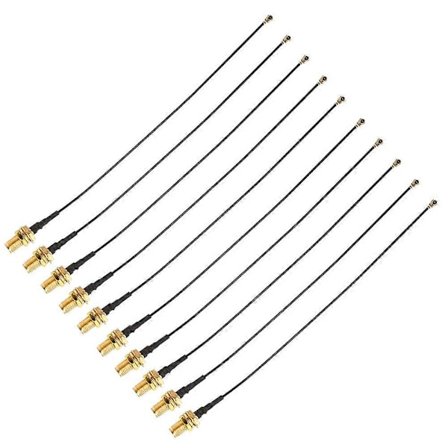 10st RF Adapter Pigtail Kabel IPEX till SMAk U.FL Antennmatare 15cm Jumperkabel för Ansiktsigenkänningsmodul