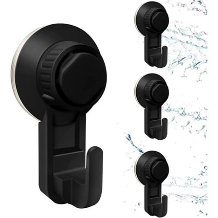 4 stk. Vakuum sugekop krog, væg sugekop krog selvklæbende