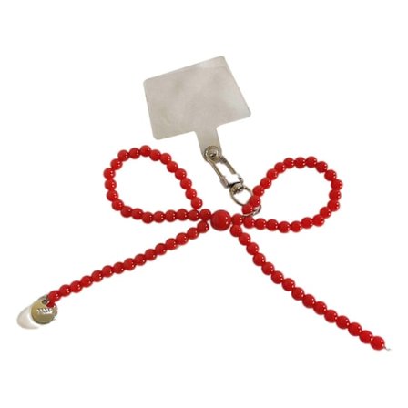 Harpiks Bowknot Vedhæng Klips Moderigtigt Tilbehør Forbedrende Enhed Perler Nøglering Egnet til Telefon Kameraer Hovedtelefoner