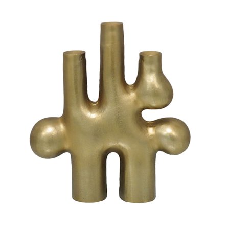 Kultainen alumiininen kynttilänjalka, 38x9x42cm