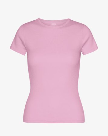 Organic Rib T-Shirt - Cherry Blossom