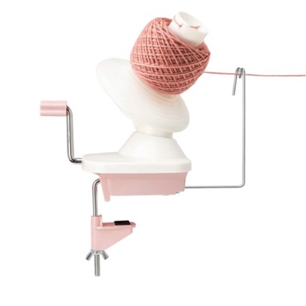 Garnvindare, Garnbollvindare, Enkel att Installera och Effektiv Garnkaka Vindare Gör Snygga Garnkakor, Stabil ABS Garnvindare för Virkning Rosa