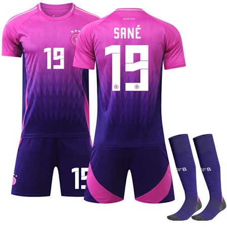 EM 2024 Tyskland bortatröja nr 19 med strumpor för barn och vuxna