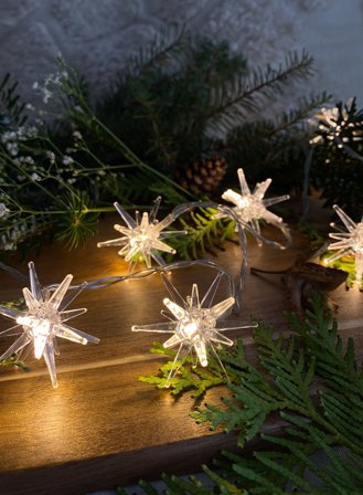 Lyslenke med stjerner 120cm - klar