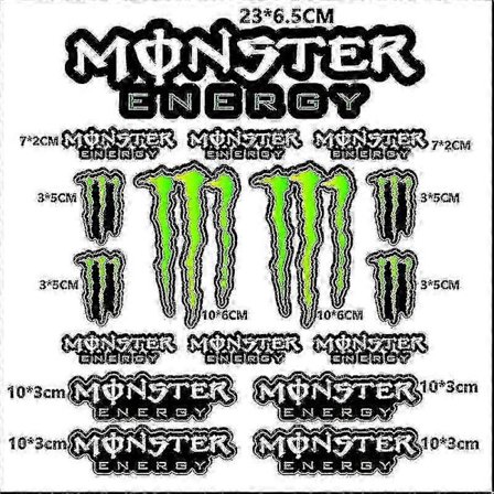 Racing Car Motorcykel Monster Energy Klistermærker Hjelm Dekaler Til Yamaha Honda Kawasaki Suzuki Tw