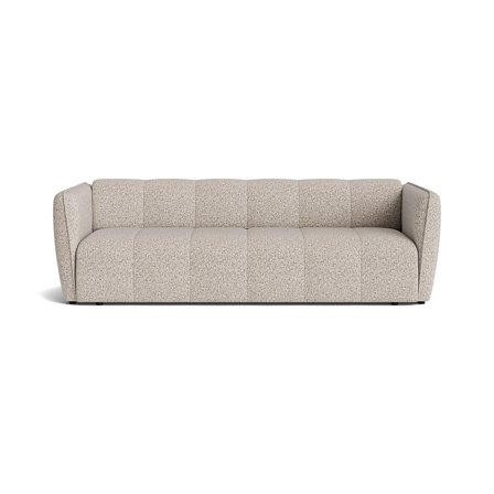 Calma 3-Sitzer-Schlafsofa mit Stauraum, Puente Hell Greige, meliertes Design, moderne Couch mit Taschenfederkern und Nozag-Federung, 70cm.
