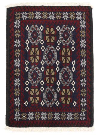Hand Knotted Persian Baluch Rug 63X87 Black/Brown