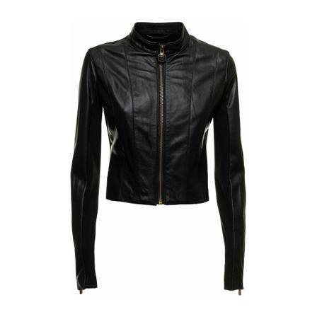 Pinko, Jacket Zwart, Dames, Maat:2XS,leer