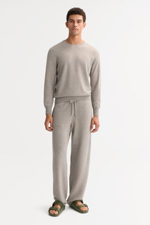 Soft Goat - Men's Classic Crewneck - Men cashmere sweater - XL - Greige