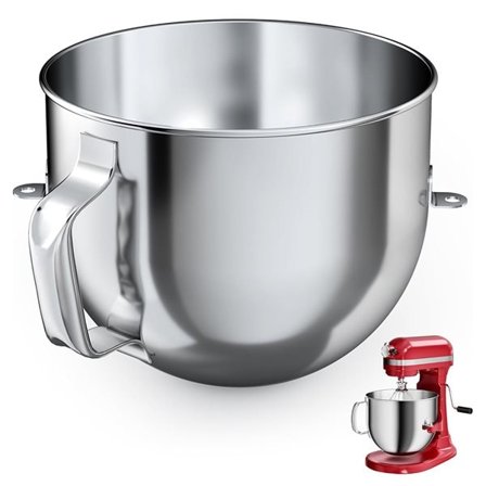 Blandeskål i rustfritt stål for KitchenAid 7 med sammenleggbart vippehode