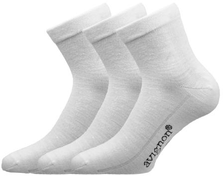 Avignon - Sneaker Wool High merinosekoitesukat - Valkoinen - 3 paria