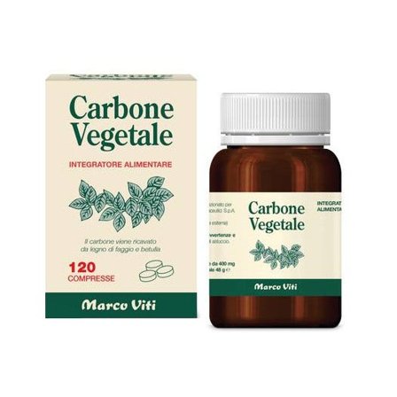 Carbone Vegetale 120 Compresse - Digestione Naturale Sana