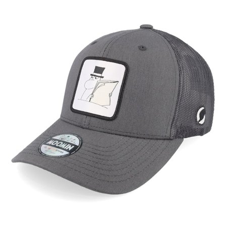 Moomin - Grey trucker Czapka Z Daszkiem - Moomin Pappa Reading Grey Trucker @ Hatstore