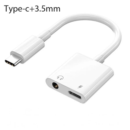 Typ C - 3,5 mm:n Jack AUX -sovitin USB-C 3 5 Digitaalinen audiokaapeli Kuulokkeet bastu puhelin OTG Korkea dekoodaus Pistoke Liitin Samsungille