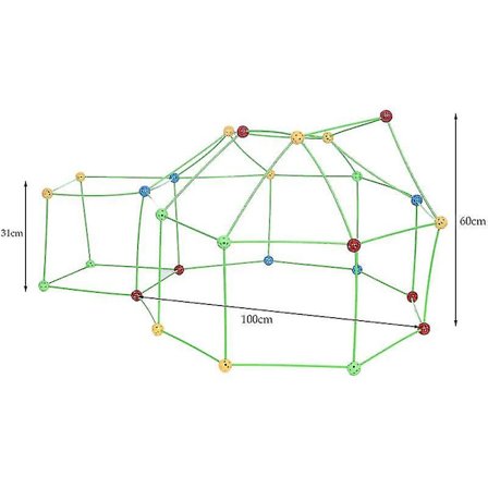 Lasten linnoituksen rakennussarjat, diy-palapeli, lelu talo, rakenna oma mökki, diy-rakennuslinnat tunneleita leikkiteltta sisä- ja ulkotila lahja 