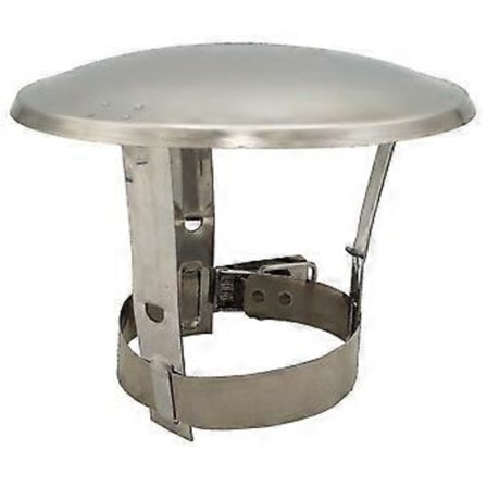 Rustfritt stål skorstein pipehatt regnbeskyttelse hetteende 60-250mm (60-80mm)