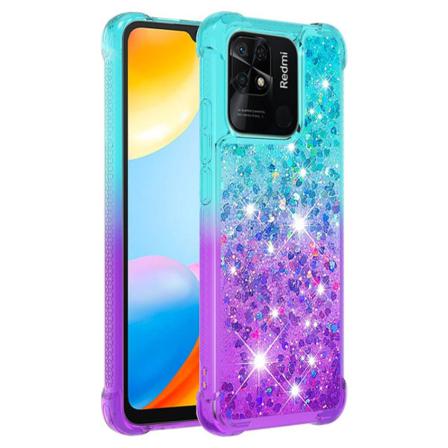 Skalo Xiaomi Redmi 10c Kvicksand Glitter Hjärtan Tpu-skal - Turk Multifärg