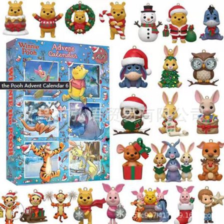 2025 Winnie the Pooh Honning Julekalender - 24 klassiske scener og venner, en dejlig jule-nedtællings overraskelses blind box.