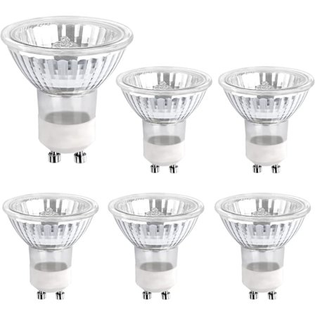 Halogenlampa GU10 35W 230V, 380lm Varmvit 2700K, Dimbar Halogenspotlight, för Skåpbelysning, Displaybelysning, 6-pack