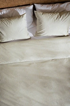 Jotex - Påslakanset Dubbelsäng Ekologisk Grön/vit ESSA - Köp Dubbelsäng hos Jotex