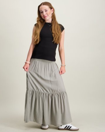 LMTD NLFSANDY SOLID MAXI SKIRT Grå Skjørt Jente - Kids Brand Store