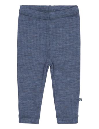Legging, Denim Melange Drop Needle, Merino Wool Leggings Blå Smallstuff