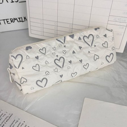 Glidelås Blyantveske Skrivesaker HVIT