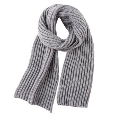 Tykt Strikket Halstørklæde, Langt Kabelstrikket Vinterhalstørklæde til Kvinder og Mænd, Ensfarvet Varmt Sjal, Moderigtigt Tilbehør til Koldt Vejr Un