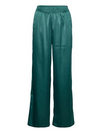 Onlvictoria Satin Pant Wvn Vide Bukser Grøn ONLY