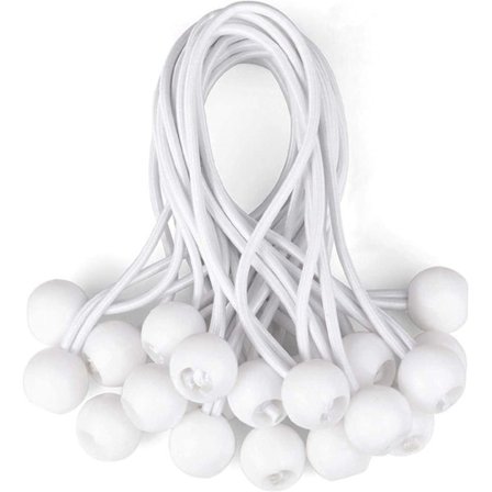 20 stk Tarp-spennere Ball Bungee Elastisk Gummi Spenner